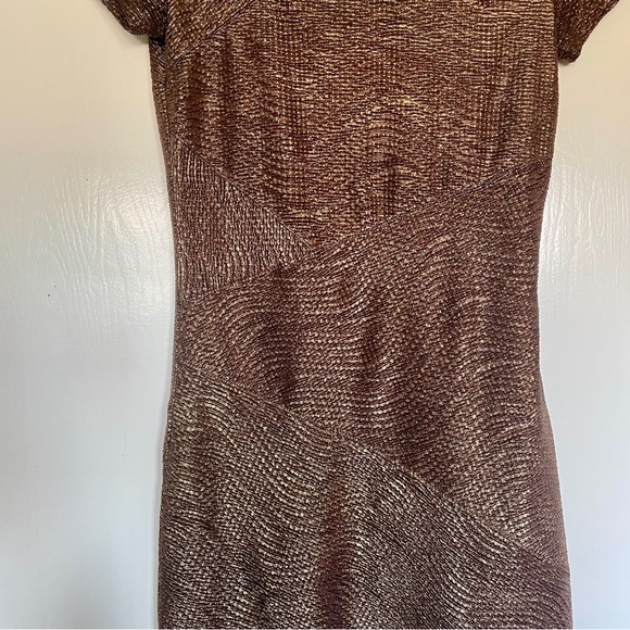 Free People bronze metallic bodycon mini dress Size S - Picture 4 of 5